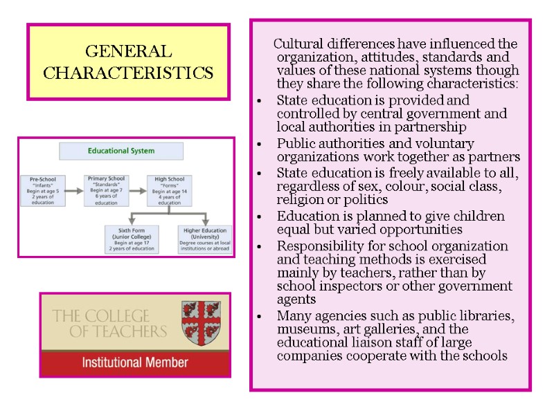 GENERAL CHARACTERISTICS            Cultural